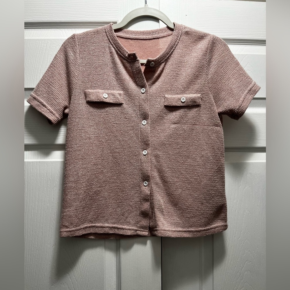 Pink Button-Up Shirt